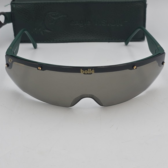 Bollé Accessories - RARE Vintage Bolle Eagle Vision Sunglasses Jaguar Green Frames With Case